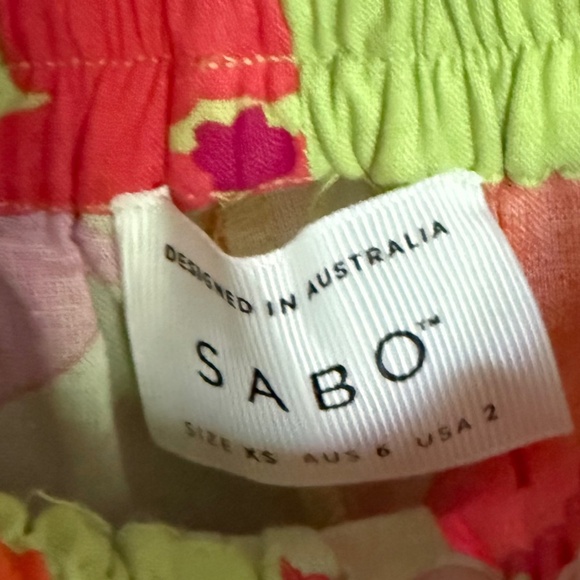 Sabo Thessy Top & Short Set Lime Floral Size XS - Picture 15 of 15